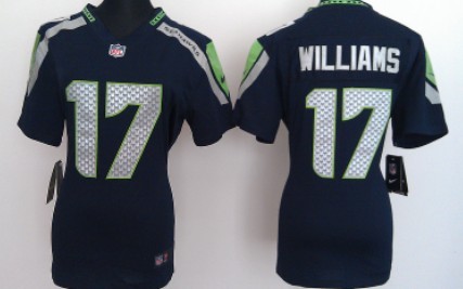Nike Team Women's Jersey Seattle Seahawks 17 Mike Williams Blue Game